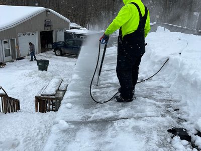 Steam Pressure Ice Dam Removal